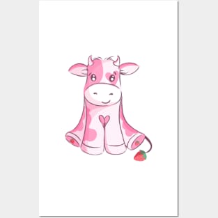 Strawberry Cow Posters and Art